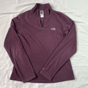 North Face Plum Fleece Womens quarter zip Medium